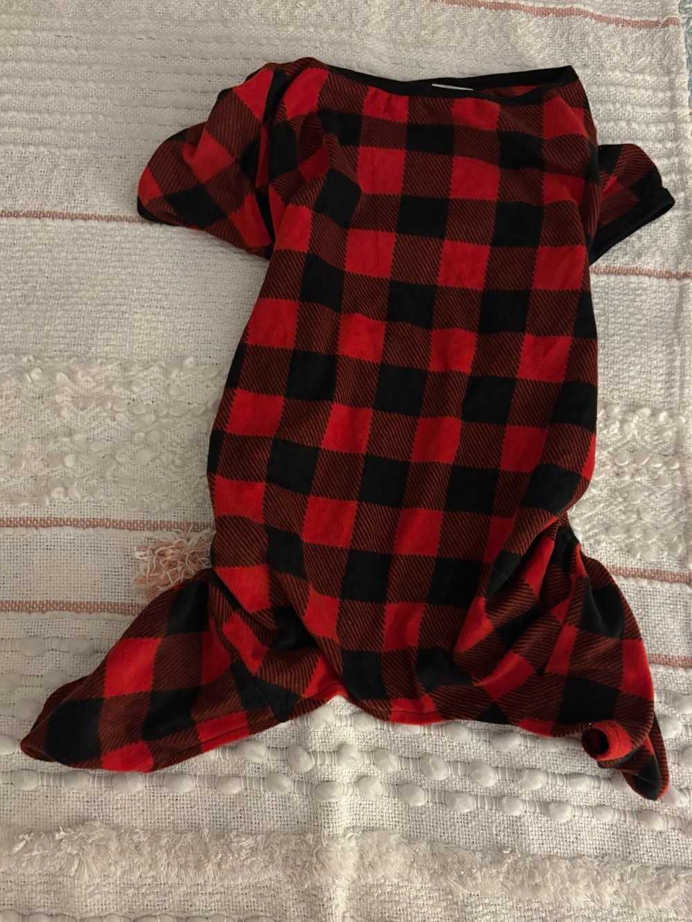 Target Red & Black Buffalo Plaid Dog Pajamas Size L